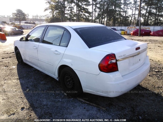 1G1ZS58F77F124032 - 2007 CHEVROLET MALIBU LS WHITE photo 3