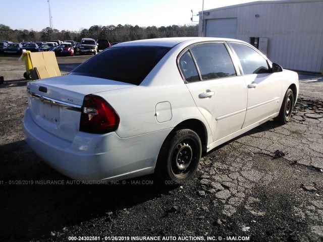 1G1ZS58F77F124032 - 2007 CHEVROLET MALIBU LS WHITE photo 4