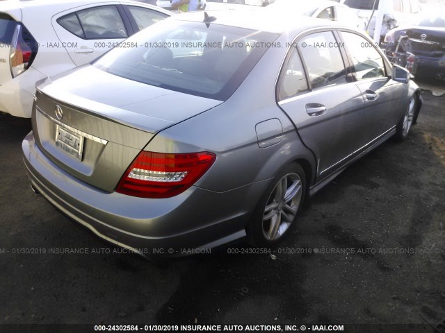 WDDGF4HB7DR242267 - 2013 MERCEDES-BENZ C 250 GRAY photo 4