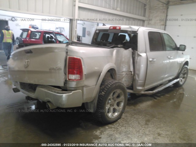 1C6RR7VT1FS711249 - 2015 RAM 1500 LARAMIE SILVER photo 4