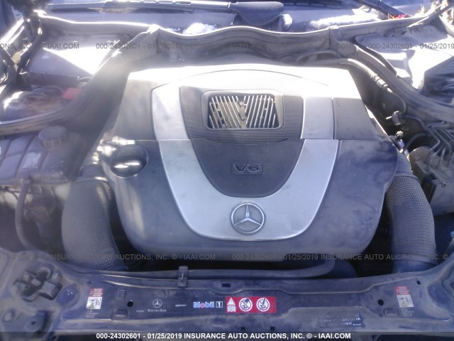 WDBRF52H06F731229 - 2006 MERCEDES-BENZ C GENERATION 2006 230 BLACK photo 10