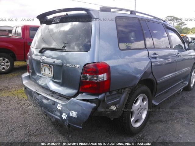 JTEEP21A550080449 - 2005 TOYOTA HIGHLANDER LIMITED BLUE photo 6