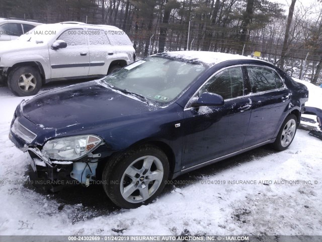 1G1ZH57B28F295446 - 2008 CHEVROLET MALIBU 1LT ლურჯი ფოტო 2