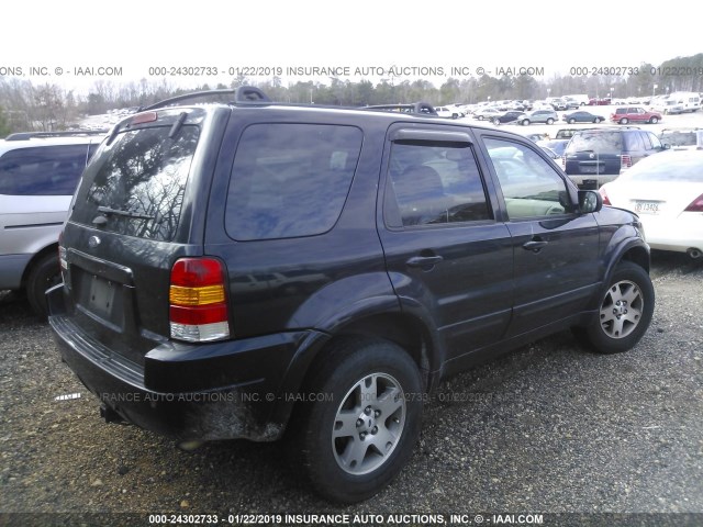 1FMCU04194KA41236 - 2004 FORD ESCAPE LIMITED BLACK photo 4