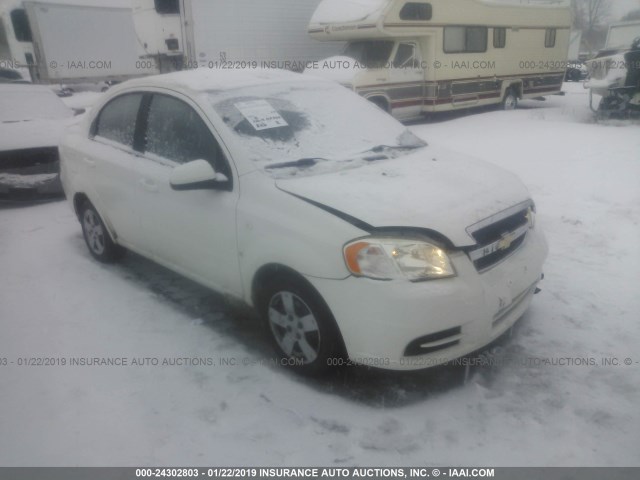 KL1TD56687B051293 - 2007 CHEVROLET AVEO LS WHITE photo 1