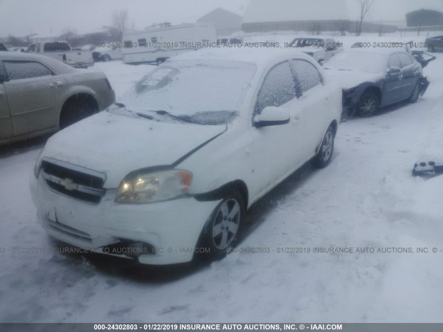 KL1TD56687B051293 - 2007 CHEVROLET AVEO LS WHITE photo 2