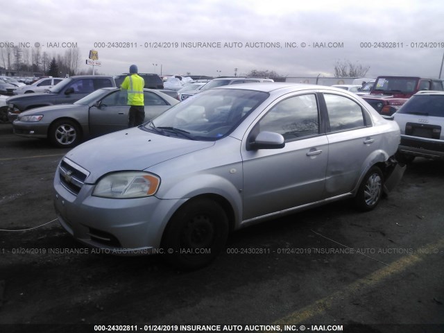 KL1TD56638B100157 - 2008 CHEVROLET AVEO LS GRAY photo 2