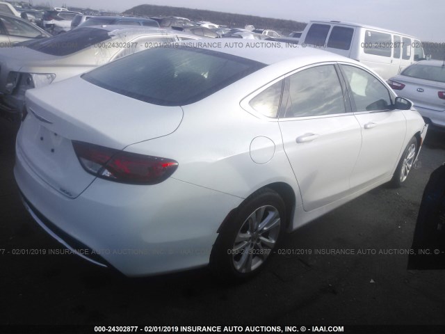 1C3CCCAB4GN150605 - 2016 CHRYSLER 200 LIMITED WHITE photo 4