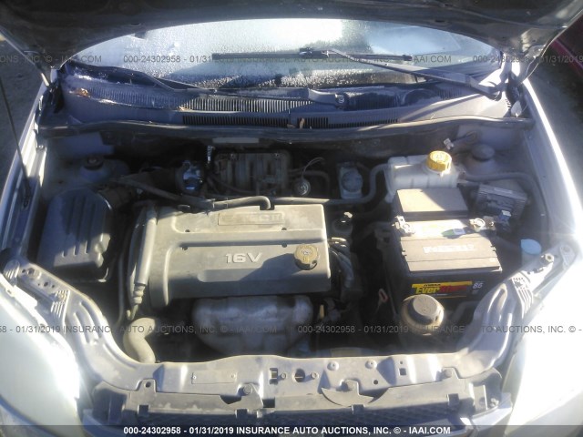 KL1TD566X7B114233 - 2007 CHEVROLET AVEO LS GRAY photo 10