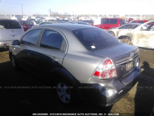 KL1TD566X7B114233 - 2007 CHEVROLET AVEO LS GRAY photo 3