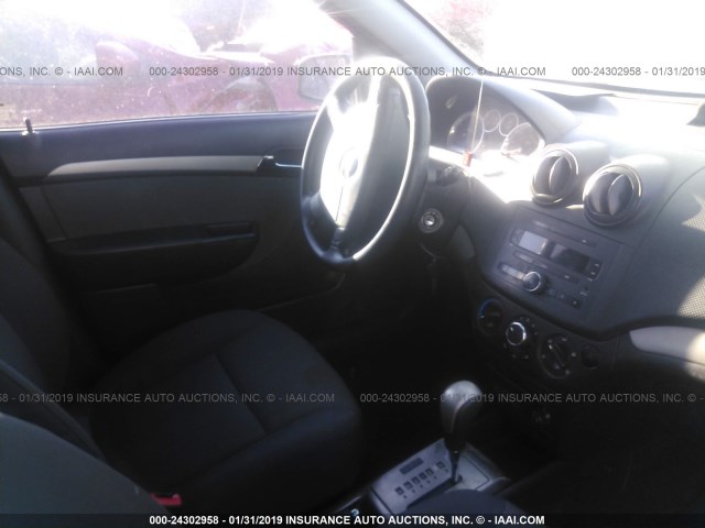 KL1TD566X7B114233 - 2007 CHEVROLET AVEO LS GRAY photo 5