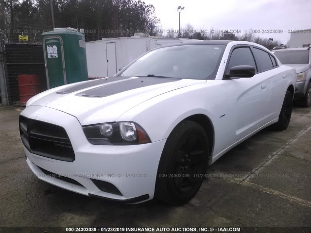 2C3CDXAT1DH584403 - 2013 DODGE CHARGER POLICE WHITE photo 2