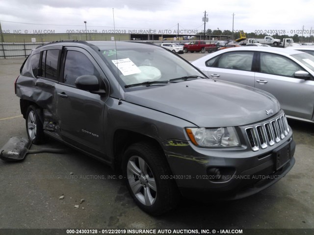1C4NJCBA3CD651761 - 2012 JEEP COMPASS SPORT GRAY photo 1
