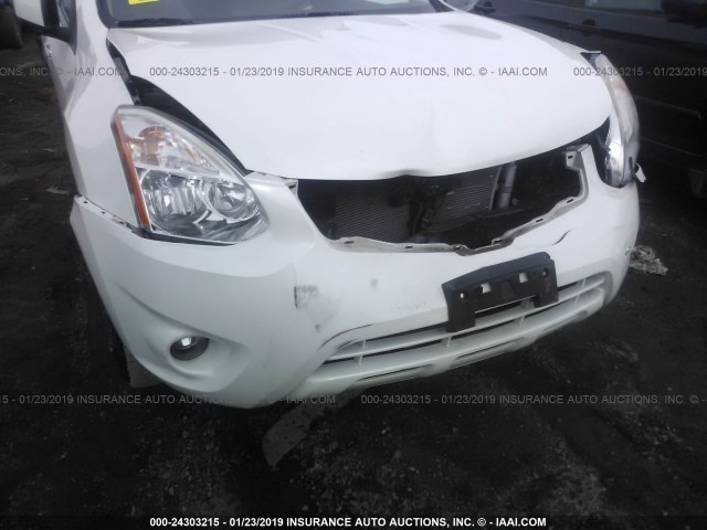 JN8AS5MVXDW622470 - 2013 NISSAN ROGUE S/SV WHITE photo 6