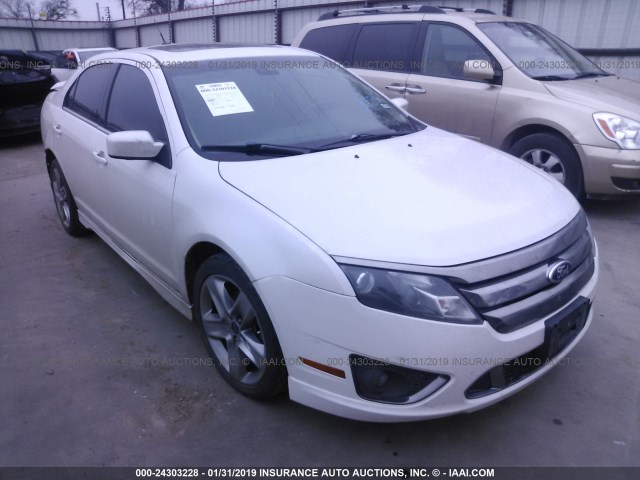 3FAHP0KC8CR327567 - 2012 FORD FUSION SPORT WHITE photo 1