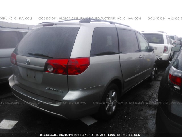 5TDZK23CX9S277722 - 2009 TOYOTA SIENNA CE/LE BEIGE photo 4