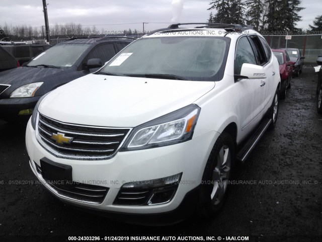 1GNKVLKD6DJ248661 - 2013 CHEVROLET TRAVERSE LTZ WHITE photo 2