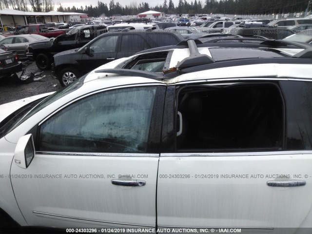 1GNKVLKD6DJ248661 - 2013 CHEVROLET TRAVERSE LTZ WHITE photo 6