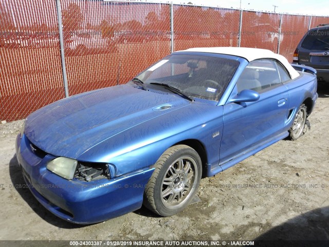 1FALP45TXSF114435 - 1995 FORD MUSTANG GT/GTS BLUE photo 2