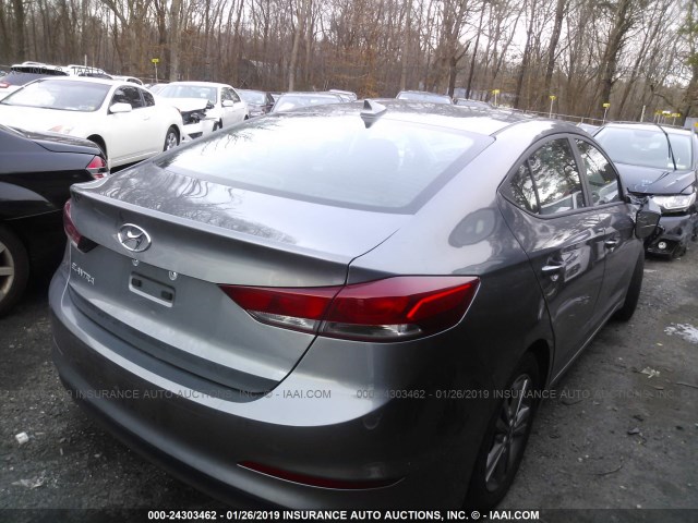 5NPD84LF6JH366129 - 2018 HYUNDAI ELANTRA SEL/VALUE/LIMITED GRAY photo 4