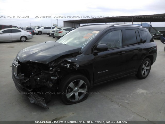 1C4NJCEA6GD720069 - 2016 JEEP COMPASS LATITUDE BLACK photo 2