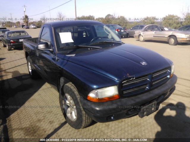 1D7GL36X23S209475 - 2003 DODGE DAKOTA SPORT BLUE photo 1