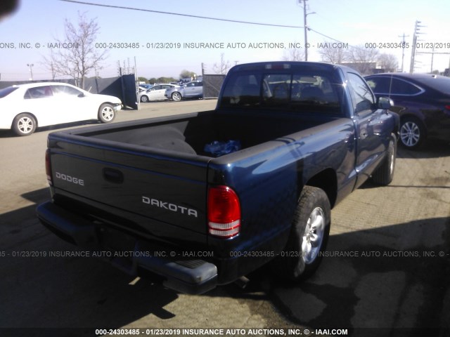 1D7GL36X23S209475 - 2003 DODGE DAKOTA SPORT BLUE photo 4