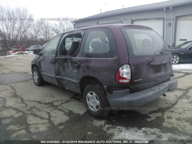 2B4GP2537YR646384 - 2000 DODGE CARAVAN BURGUNDY photo 3