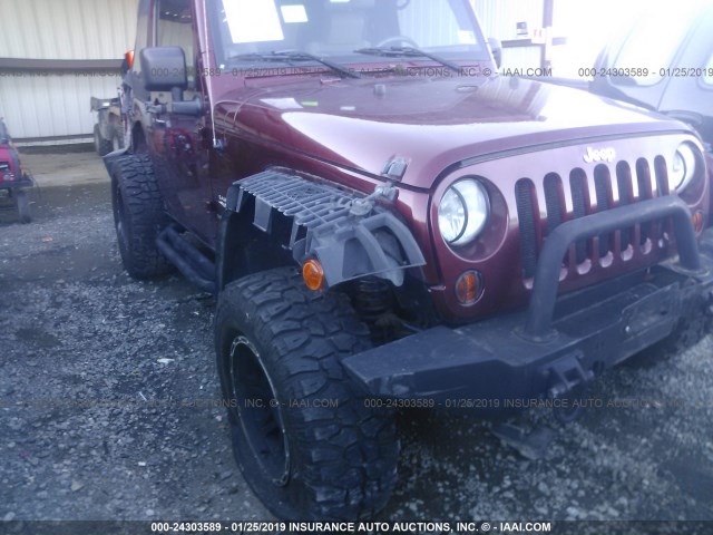 1J4FA54197L224104 - 2007 JEEP WRANGLER SAHARA MAROON photo 6