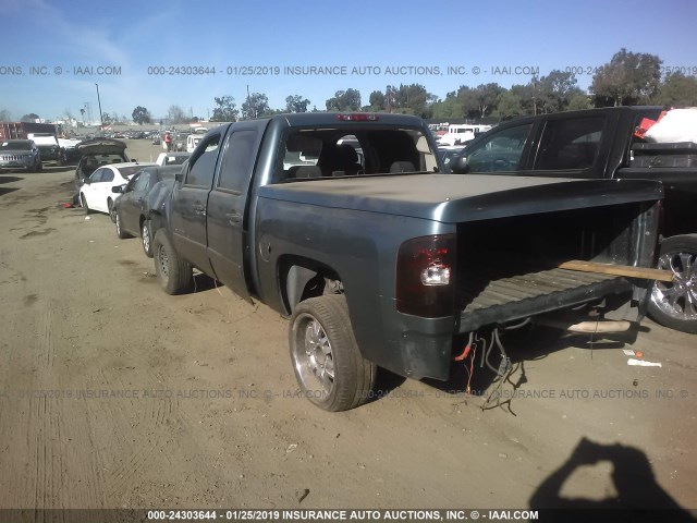 2GCEC13C371719458 - 2007 CHEVROLET SILVERADO C1500 CREW CAB BLUE photo 3