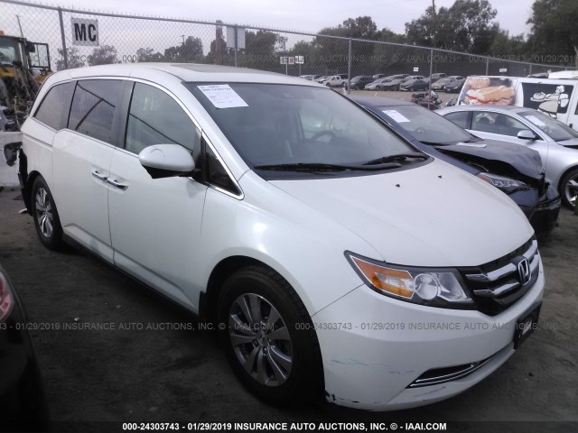 5FNRL5H6XEB133393 - 2014 HONDA ODYSSEY EXL WHITE photo 1