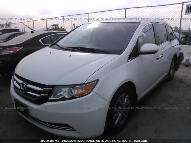 5FNRL5H6XEB133393 - 2014 HONDA ODYSSEY EXL WHITE photo 2