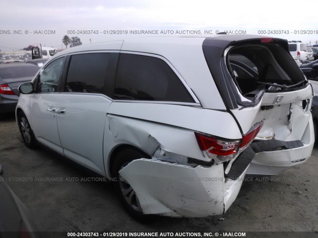 5FNRL5H6XEB133393 - 2014 HONDA ODYSSEY EXL WHITE photo 3