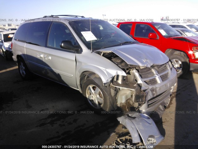 2D4GP44L45R141868 - 2005 DODGE GRAND CARAVAN SXT SILVER photo 1