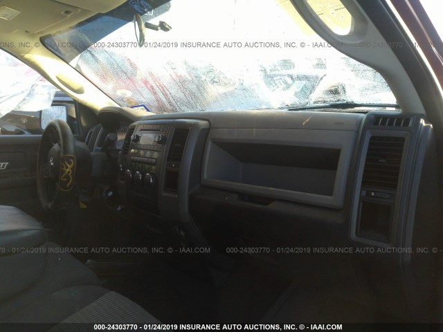 1C6RD7FT6CS214190 - 2012 DODGE RAM 1500 ST MAROON photo 5