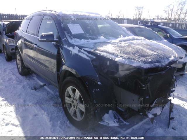 1GNKRGED6BJ322990 - 2011 CHEVROLET TRAVERSE LT GRAY photo 1