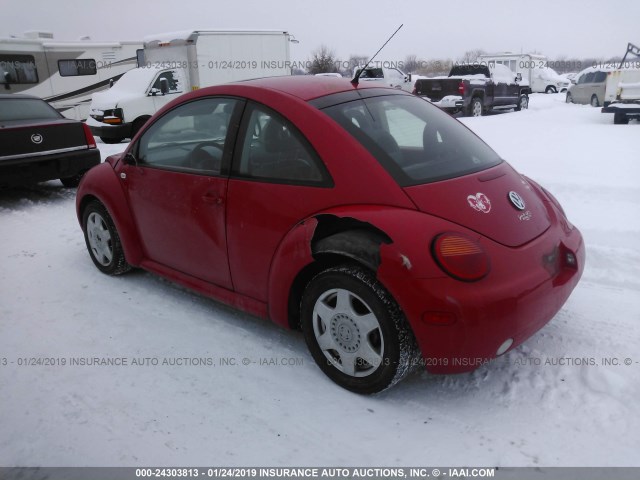 3VWDC21C71M420461 - 2001 VOLKSWAGEN NEW BEETLE GLX RED photo 3