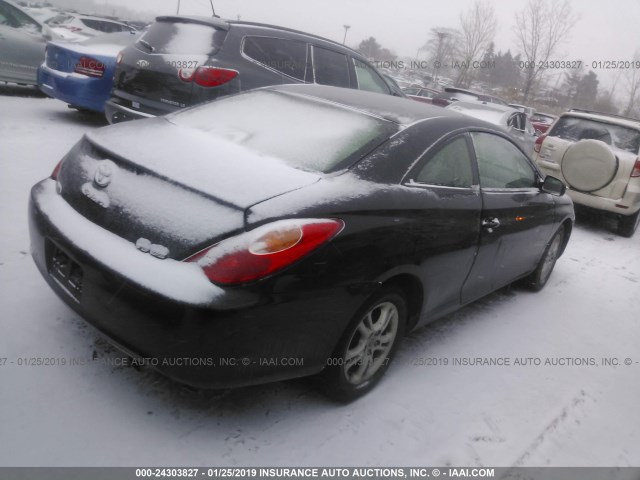 4T1CA38P55U051342 - 2005 TOYOTA CAMRY SOLARA SE/SLE BLACK photo 4