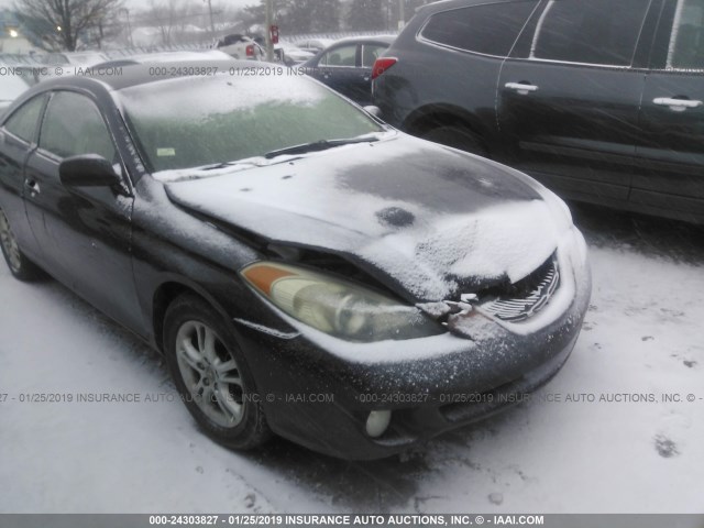 4T1CA38P55U051342 - 2005 TOYOTA CAMRY SOLARA SE/SLE BLACK photo 6