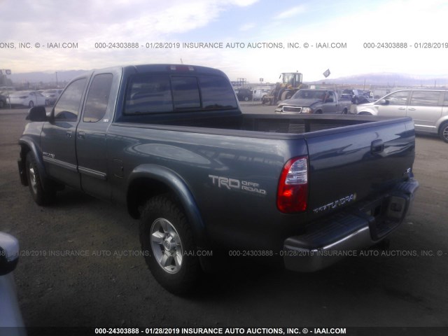 5TBRT34186S482881 - 2006 TOYOTA TUNDRA ACCESS CAB SR5 BLUE photo 3