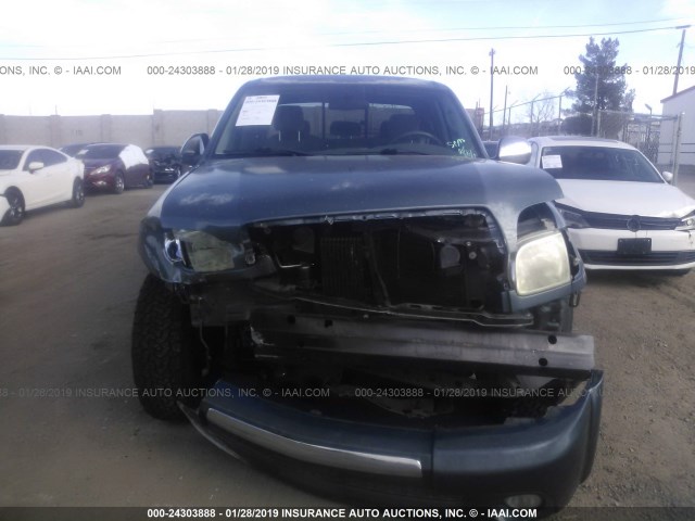 5TBRT34186S482881 - 2006 TOYOTA TUNDRA ACCESS CAB SR5 BLUE photo 6