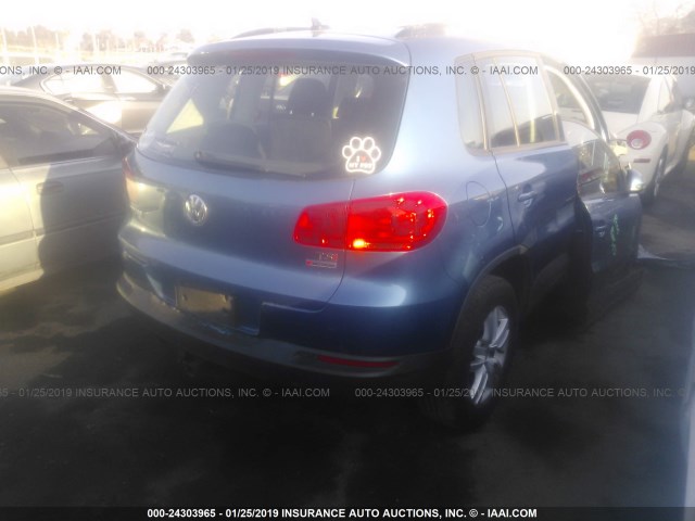 WVGBV7AX1HK024074 - 2017 VOLKSWAGEN TIGUAN S/LIMITED BLUE photo 4