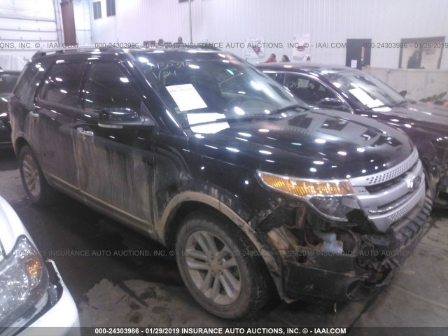 1FMHK8D82CGA48845 - 2012 FORD EXPLORER XLT BLACK photo 1