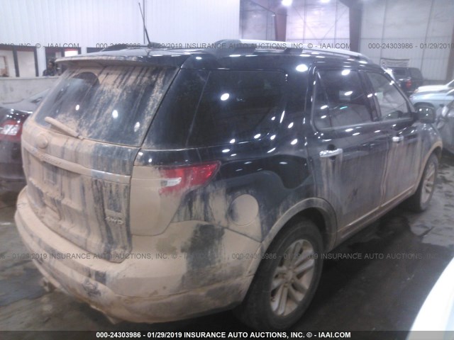 1FMHK8D82CGA48845 - 2012 FORD EXPLORER XLT BLACK photo 4