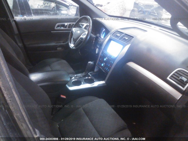 1FMHK8D82CGA48845 - 2012 FORD EXPLORER XLT BLACK photo 5