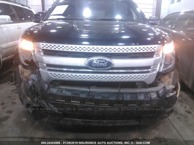 1FMHK8D82CGA48845 - 2012 FORD EXPLORER XLT BLACK photo 6