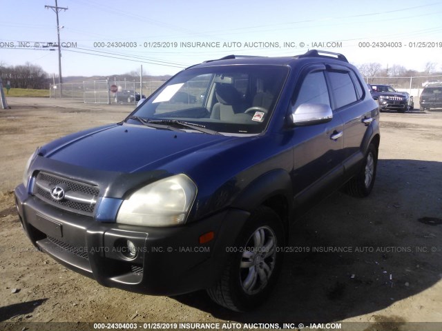 KM8JN12D06U363519 - 2006 HYUNDAI TUCSON GLS/LIMITED ლურჯი ფოტო 2