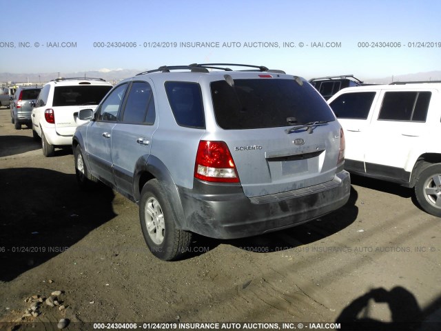 KNDJD733065531489 - 2006 KIA SORENTO EX/LX BLUE photo 3