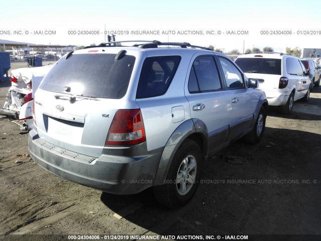 KNDJD733065531489 - 2006 KIA SORENTO EX/LX BLUE photo 4