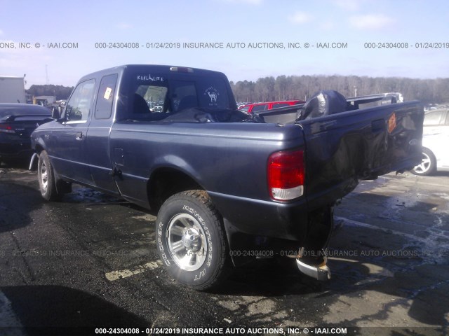 1FTYR14C7YPB96640 - 2000 FORD RANGER SUPER CAB BLUE photo 3